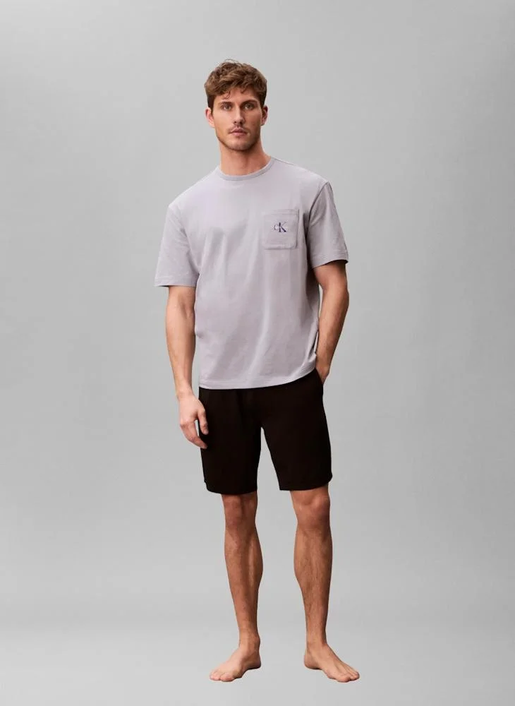 CALVIN KLEIN  Pyjama Top - Icon Cotton Stretch for Men | Best Price UAE